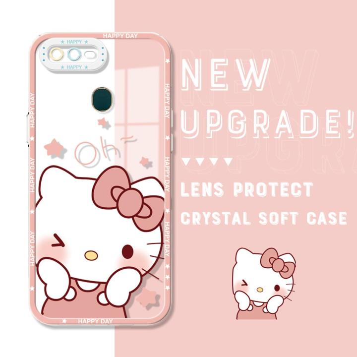 AMORVOR for OPPO A5S A7 A12 A12S Back Cover Cartoon Lovely Crystal Case Camera Protection Transparent TPU Soft Phone Cases