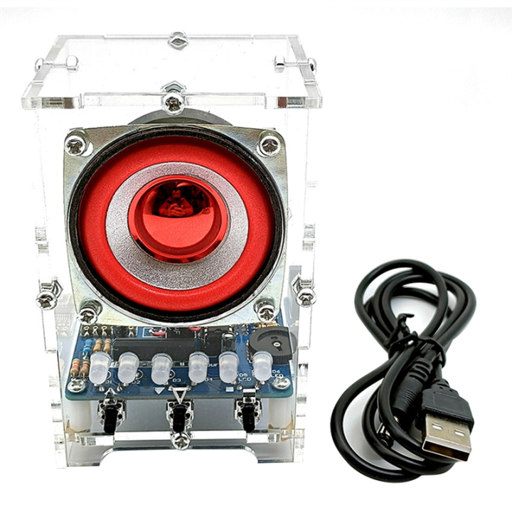Bluetooth Speaker DIY Kits DC 5V LM386 4ohm 5W Speaker Amplifier Production Kit Teaching Practice with Level Indicator 1Set