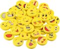 Pack of 04 Emoji Smiley Erasers for Girls Kids Boys cute rubber for kids Non-Toxic Eraser  (Multicolor). 