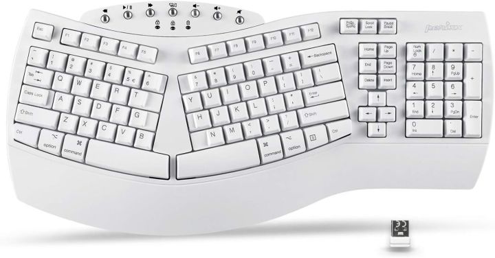 Perixx Periboard-612 Wireless Ergonomic USB Split Keyboard, US English Layout UK IMPORT