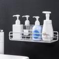 Storage Rack with Removable Shelf Stylish Durable Floating Shelves for Bathroom Bedroom Kitchen Easy to Install Clean Black Metal Frame Perfect Storage Solution Rust-proof Bathroom Storage Boxes. 