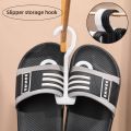 Multifunctional Windproof Plastic Double Hooks Shoes Hanger Creative Anti-drop Sandal Drying Rack Scarf Necktie Hook Home Organizer. 