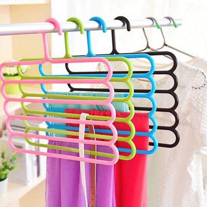 Organizer Hanger Pent/Trouser/Scarf/Dupatta/Shawl Hanging 5 in 1 Hanger