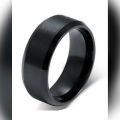 Black Titanium Stainless Steel Ring for Men. 