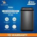 Haier Washing Machine | Model HWM 100-316 S6 | 10KG Washing Capacity Fully Automatic Top Load | Fresh Air System | Anti-Bacterial Pulsator | Pillow Drum | 10 Years Motor Warranty. 