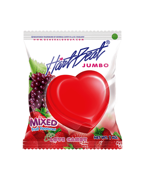 HartBeat Jumbo Love Candy, Mixed Fruit Flavoured 1 JUMBO PACK KG