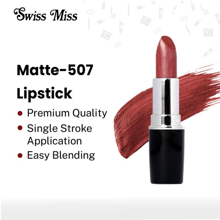 Swiss Miss Lipstick Misty Mauve (MATTE-507)