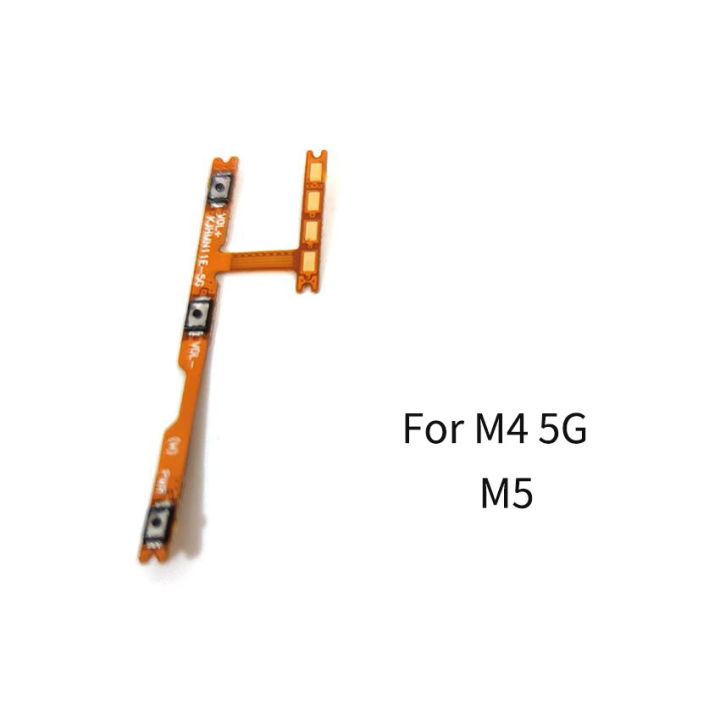 For Xiaomi Poco M4 M5 M5s Pro 5G Power Volume Button Flex Cable Side Key Switch ON OFF Control Button Repair Parts