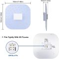 Bonlux 18W 2D 4 Pin GR10q LED Light Bulb 4000K Natural White 21W 28W Compact Fluorescent Lamp CFL Replacement,4 Pin GR10q Square Bulb for Bathroom Living Room, Ceiling Light【Need Remove Ballast】 [Energy Class A++]. 