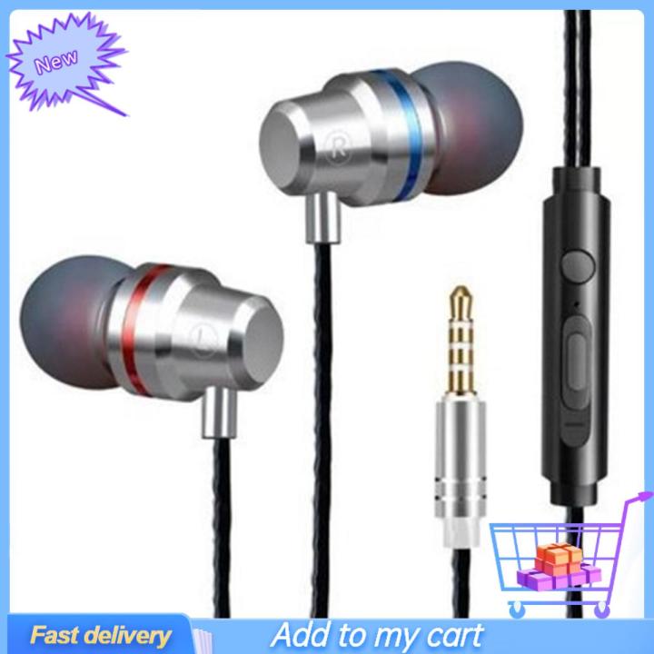 YE1 Wired Earbuds Ergonomic Wire Control In-ear 3.5mm Portable Heavy Bass Earphones for Sports