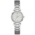 Guess Park Ave Silver Dial Silver Stainless Steel Watch For Women W0767L1. 