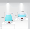 ELECTRIC FORDABLE KETTLE FORDABLE SILICONE ELECTRIC WATER KETTLE TRAVEL WATER BOILER CAMPING KETTLE 600ml. 
