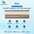 Haier Inverter AC | Model HSU-12HFP CA (Pearl Inverter Series) | 1 Ton DC Inverter UPS Enabled - Self Cleaning - WiFi Enabled-Turbo Cooling- Color Silver/ Golden |10 Years Compressor 04 Years PCB 03 Years Evaporator Warranty | Haier Free Installation. 