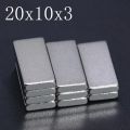 2 PC's of 20x10x3mm Magnet Block N35 NdFeB Permanent Super Strong Powerful Small Magnetic Magnets Square Rare Earth NdFeb. 