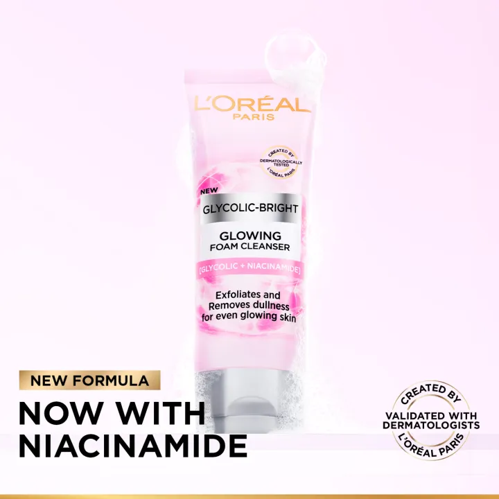L%E2%80%99Or%C3%A9al%20Paris%20Glycolic%20Bright%20Glowing%20Daily%20Cleanser%20Foam%20100ml%20-%20Image%204