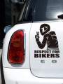 Car Sticker Respect for Bikers Stickers On Car Bikes Funny Stickers and Decals Vinyl Car Styling Bike Stickers 125 Stickers For Bike Bike Accesories Car Sticker, Bike Stickers, Car Accesories. 