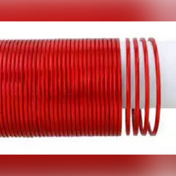 Plain Metal Bangles Red Color - 36.Bangles size.2