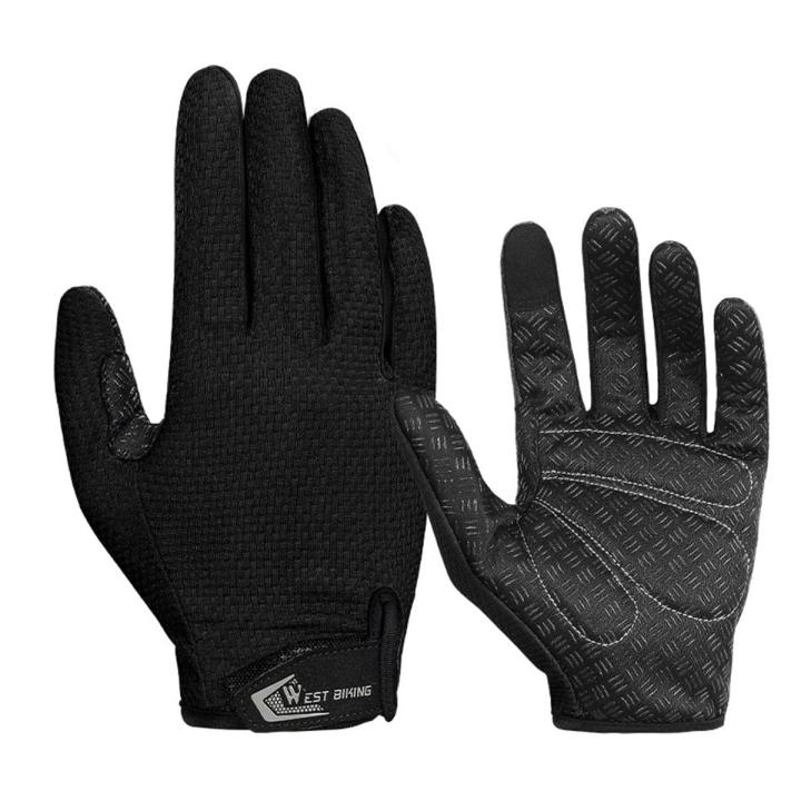 Cycling Gloves Full Finger Shock Absorbing Pad Riding Gloves