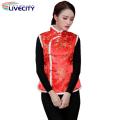 Women New Year Coat Chinese Style Sleeveless Festive Winter Coat. 