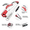 Extendable Manual Pole Saw, Tree Pruner, Fruit Picker Harvester Pole Saw, Long Handle for Shearing, Garden & Tree Branches Cutter. 