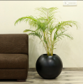 Large Round Fiberglass Decorative Planters 14 Inch Diameter Indoor-Outdoor Pots. 