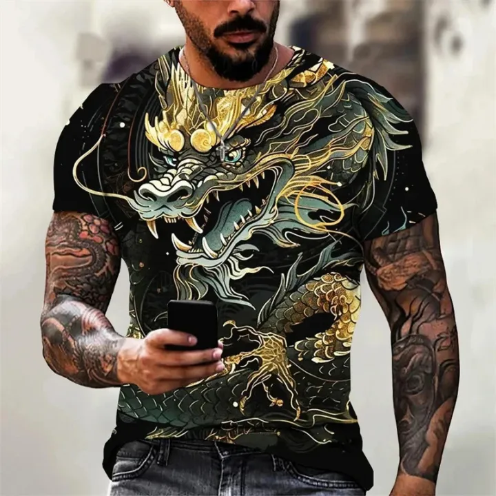 2025%20New%20Dragon%20Lotus%20Flower%20Pattern%20T%20Shirt%20For%20Men%20Chinese%20Loong%203D%20Printed%20Tees%20Summer%20Casual%20Short%20Sleeve%20O-Neck%20Tops%20Unisex%20T-Shirts%20-%20Image%203