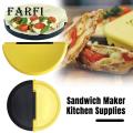 Kitchen Toast Crimper 2-slice Nonstick Sandwich Maker Panini Press for Easy Breakfasts Kitchen Tool for Toast Omelets More Nonstick Plate Sandwich Maker. 