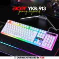 YKB-913 RGB Gaming Keyboard – Mechanical Feel, FN Shortcuts, Waterproof, Rainbow Backlight- BLENDZII OUTLEEX. 