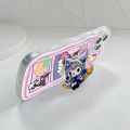 BILI for Infinix Zero 20 Back Cover With Free Ring Holder Cute Kuromi Soft Transparent Colorful Wavy Phone Cases. 