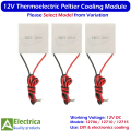 TEC1-12706 12710 12715 Peltier Module Thermoelectric Cooler 12V Cooling Plate for DIY Cooling Projects by Electrica. 