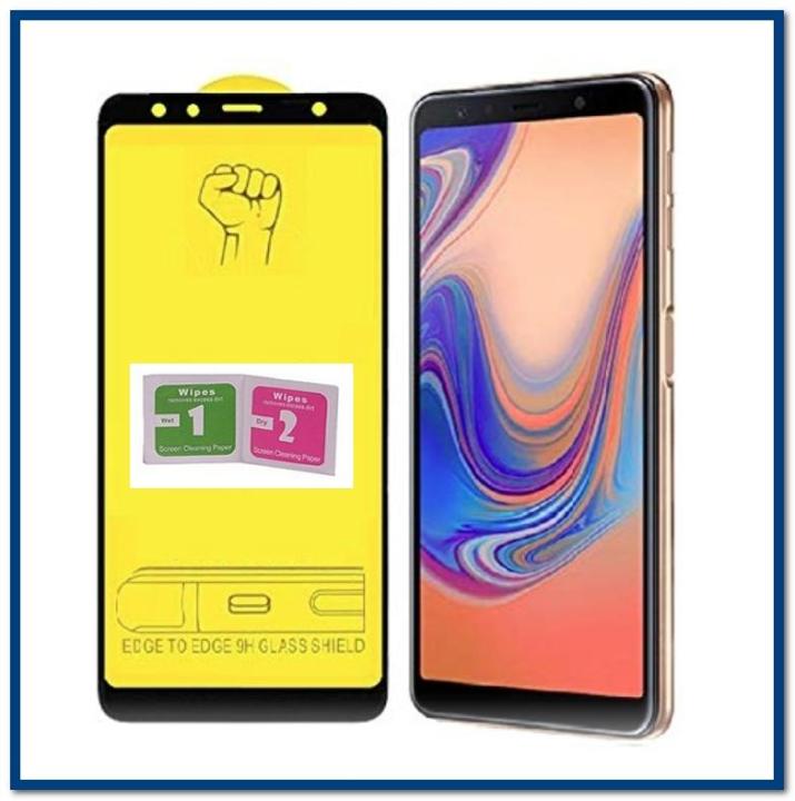 For Samsung Galaxy A7 (2018) 6D GORILLA Glass Screen Protector Full Edge Cover - Black