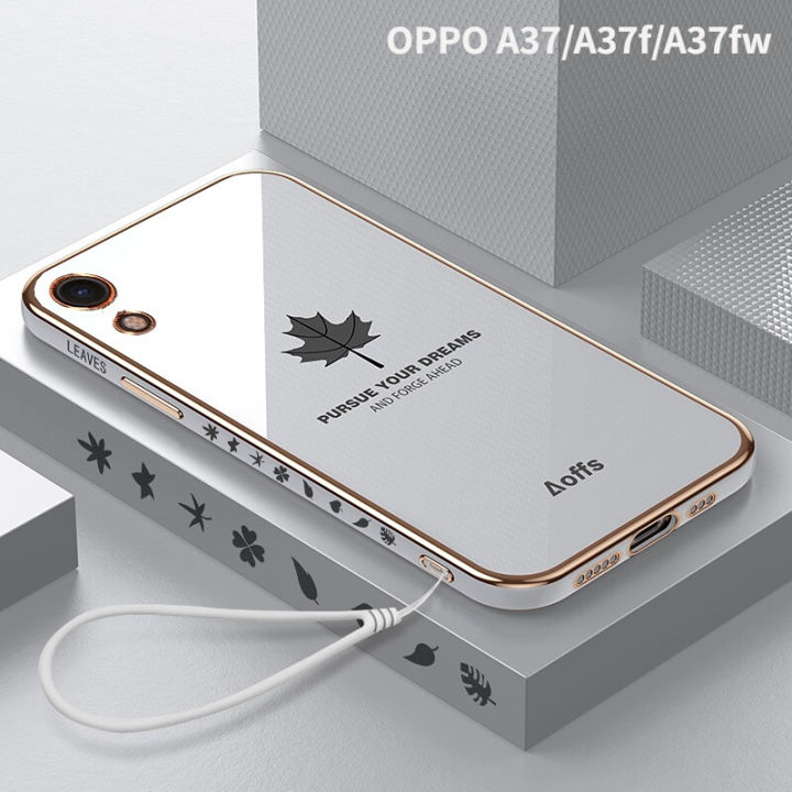 LECOMES%20for%20OPPO%20A37%20Back%20Cover%20with%20Lanyard%20Luxury%206D%20Plating%20Shiny%20Maple%20Leaf%20Phone%20Case%20Soft%20Silicone%20Square%20Edge%20Mobile%20Cases%20Cover%20for%20Girls%20Boys%20-%20Image%207