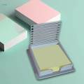 Sticky Note Holder with Stencil Practical Portable Sticky Notes Organizer Note Dispenser for Desk. 