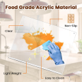 Acrylic Cutting Board Large Cutting Board with Counter Lip, for Kitchen Counter Non Slip. 