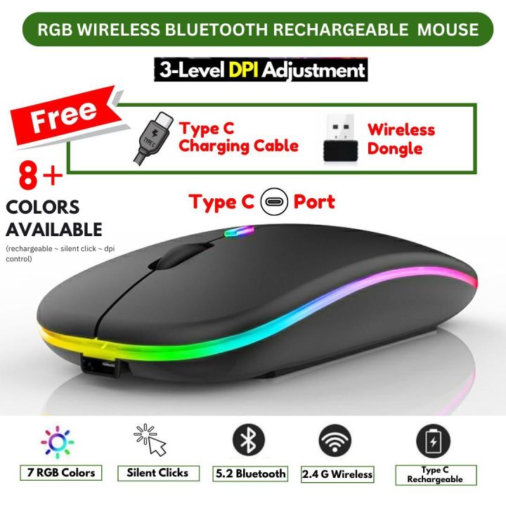 Rechargeable%20-%20Wireless%20Mouse%20Ultra%20Slim%20Gaming%20Mouse%20RGB%20Dual%20Mode%205.1%20Bluetooth%20Mouse%20Rechargeable%20Battery%20Gaming%20RGB%20USB%20Wireless%20Optical%20Mouse%20With%20Silent%20Clicks%20Black%202.4G%20Backlit%20Mice%20-%20Plug%20and%20Play%20For%20Laptop,%20PC,%20Computer,%20MacBook,%20iPad,%20Smart%20TV%20-%20Image%202