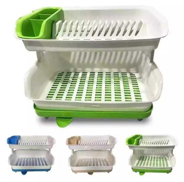 Double%20Layer%20Dish%20Rack%20with%20Water%20Drainer%20-%20Two-Tier%20Kitchen%20Organizer,%20Multicolor%20-%20Image%203