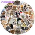 Amamia Stationery Stickers Cute Cartoon Cat Stickers Water Bottle DIY Phone Stickers. 