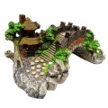 Fish Aquarium Decoration Resin Arch Bridge Model, Aquarium Decoration Tree House Bridge Fish Tank Decoration Unique And Beautiful. 