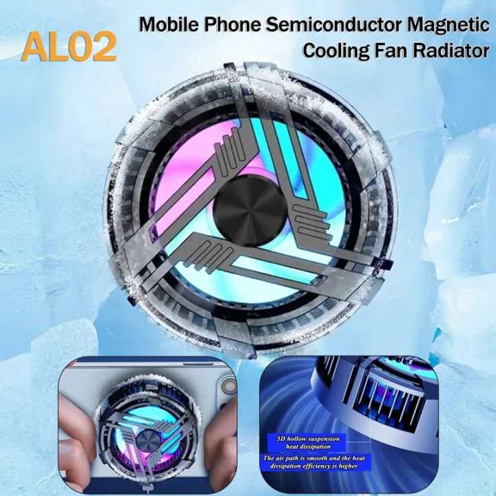 AL-02 Mobile Phone Cooling Fan - Magnetic Cooling Radiator Fan For Mobile - Help to reduce heatness of Mobile