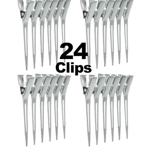 Double Curl Clips, 12-Count - Open Shape Styling Clips - Hair Clips for Blowdrying, Styling, Cutting or Coloring, Salon Style Hair Clips for Women - Pain-Free Hair Accessories for Women & Girls