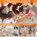Large Wooden Sling Puck Game – Fast Sling Hockey & Foosball Winner Board Game for Kids & Adults, Tabletop Football & Basketball Shot Game, Parent-Child Interactive Family Party Board Game. 