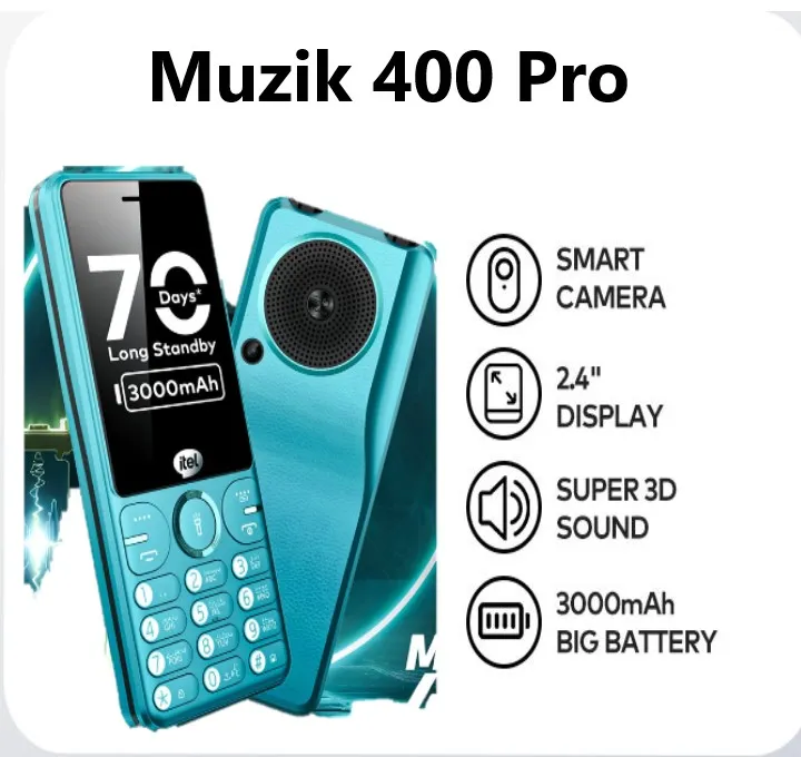 Itel%20Muzik%20400%20pro%202.4%20inches%20Display%20,%20Removable%20Li-Ion%203000%20mAh%20Battery%20Type%20C%20,%20Flashlight%20,%20Auto%20Call%20Recording%20-%20Image%204