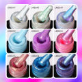 UR SUGAR 7ml Auroras Rubber Base Gel Nail Polish Blue Glitter Sparking Soak Off UV LED Nails Art Gel Varnish. 