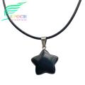 Epoch Natural Stone Pendant Necklace Stylish Natural Stone Star Pendant Necklace Adjustable Black Rope Hypoallergenic Clavicle Necklace for Women Girls Fashion Jewelry Gift Women Pendant Necklace. 