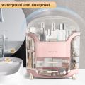 Dazzin - Luxury Desktop Cosmetic Organizer - Dustproof & Waterproof Makeup Vanity Storage Beauty Box - Beauty Box for Girls - Makeup Organizer Box - Make Up Organizers for Vanity, Countertop Cosmetic Storage with Drawers and Transparent Cover for Bedroom. 