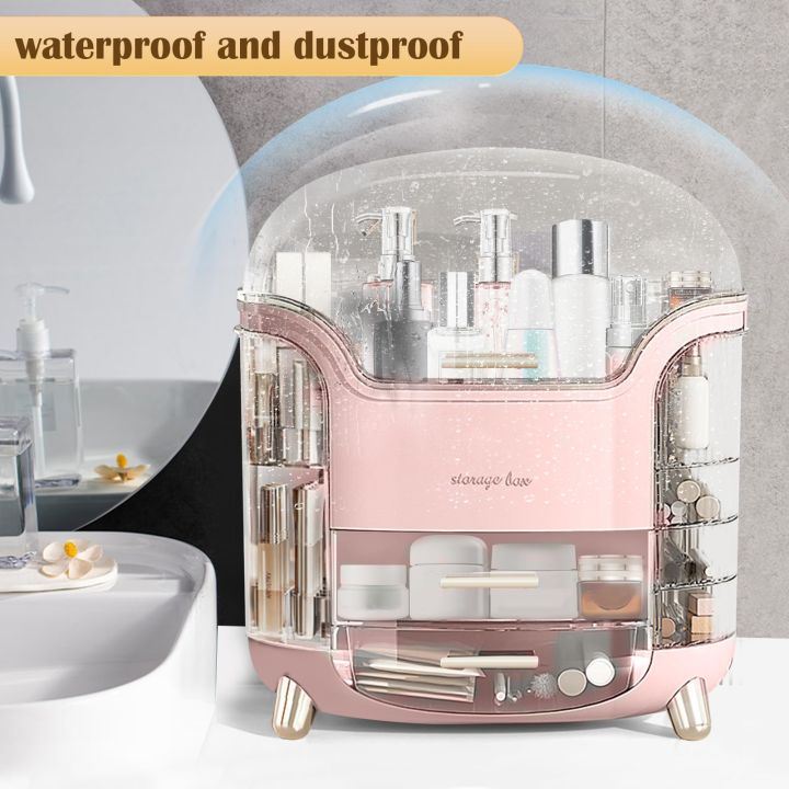 Dazzin%20-%20Luxury%20Desktop%20Cosmetic%20Organizer%20-%20Dustproof%20&%20Waterproof%20Makeup%20Vanity%20Storage%20Beauty%20Box%20-%20Beauty%20Box%20for%20Girls%20-%20Makeup%20Organizer%20Box%20-%20Make%20Up%20Organizers%20for%20Vanity,%20Countertop%20Cosmetic%20Storage%20with%20Drawers%20and%20Transparent%20Cover%20for%20Bedroom%20-%20Image%208
