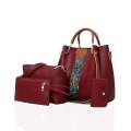Bag X 4 Piece Luxury Premium Leather Shoulder & Crossbody Bags with Large Capacity Handbags Set for Women. 