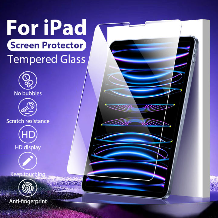 Tempered Glass For Ipad Pro 13 11 M4 12.9 10 9 10th 9th Generation Screen Protector For Ipad Air 5 4 3 2 Mini 6 M2 7th 8th 10.2