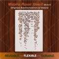 Wisteria Flower Stencil – Hanging Floral Vine Design for Wall & Craft Painting – ID# 637. 