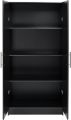 Wooden Cupboard, Organizer, Cupboard for Clothes, kitchen, Storage Cabinet, 32" W x 65" H x 16" D, Black. 